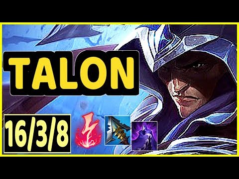 TALON VS VAYNE - 16/3/8 KDA MID GAMEPLAY