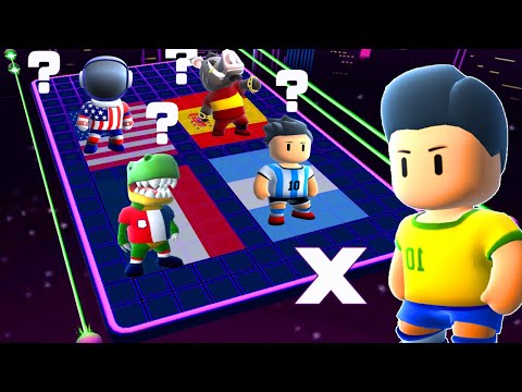 BRASIL VS OS TIMES DA COPA | NO DESAFIO DAS CORES DA BANDEIRA NO STUMBLE GUYS