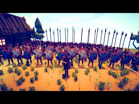 100 Medieval Army siege enemy castle - Totally Accurate Battle Simulator TABS