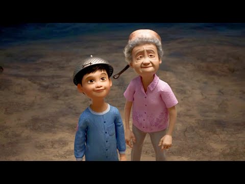 The grandmother left herself in the abyss for her grandson to see the sunlight again.