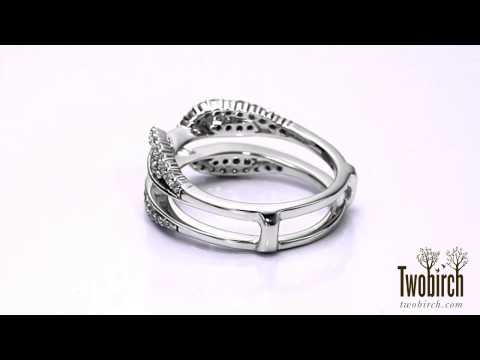 0.56 Ct. Cathedral Infinity Ring Guard Enhancer - TwoBirch - TB-GUARD-0157-WG-H