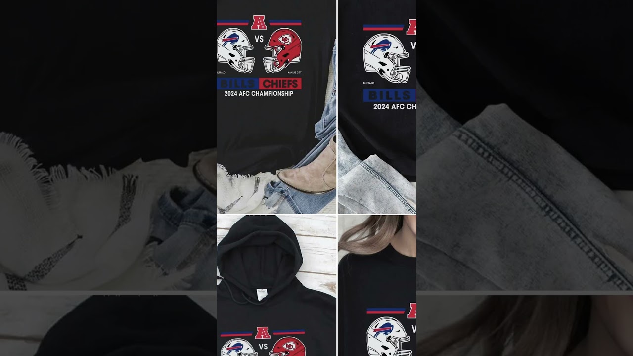 Kansas City Chiefs Vs Buffalo Bills 2024 Afc Championship Shirt #KansasCityChiefs #BuffaloBills