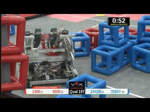 2015 VRC Tech Q197 - 1366 4000 vs 2442B 3560Y - 58 to 9 - VEX Worlds 2015 - Technology Division