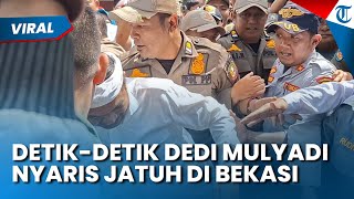 Kang Dedi Nyaris Jatuh saat Diserbu Siswa SMPN 4 Kota Bekasi yang Sambut Kedatangan Presiden Prabowo