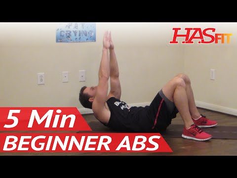 5 Min Beginner Ab Workout - HASfit Easy Abdominal Exercises - Easy Ab Workouts - Easy Abs Exercise