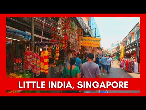 [4K] 🇸🇬 Cingapura 2022 | Excursão a pé pela Little India | Tekka Center até The Banana Leaf Apolo