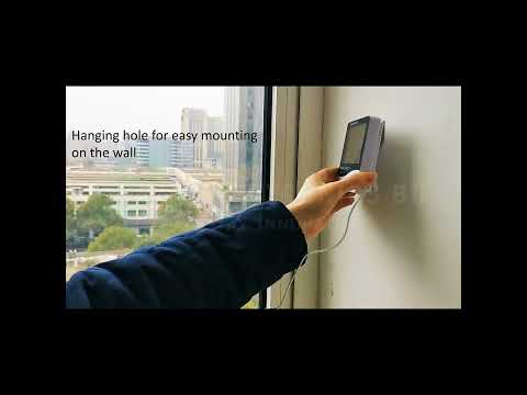 Digital Indoor Outdoor Temperature and Humidity Meter with Clock HTC 2