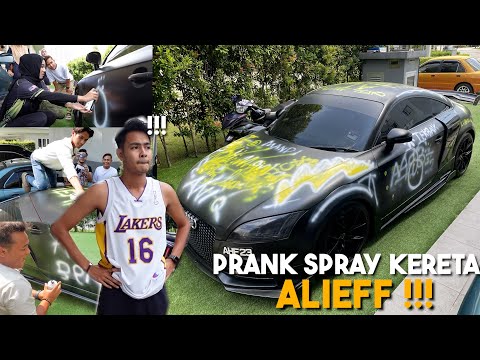 PRANK SPRAY AUDI TT ALIEFF IRFAN !!! ALIEFF MENG4MUK TERUK !!!