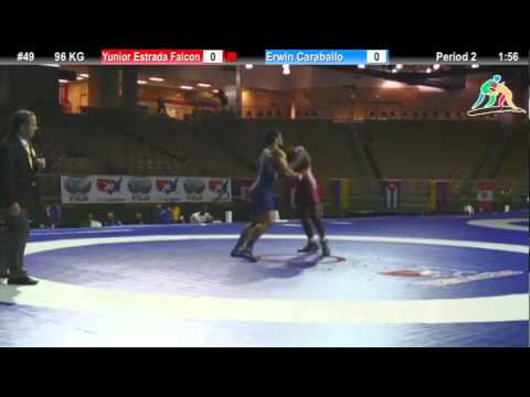 Pan Am 2012: GR 96 KG Gold Yunior Estrada Falcon (CUB) vs. Erwin Caraballo (VEN)
