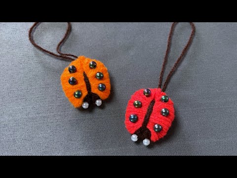 Amazing Ladybug Making Idea with Fork |Easy Woolen Crafts | Hand Embroidery Trick