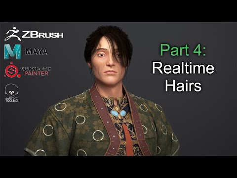 Part 4 Hair Cards create realtime hairs using hair cards maya xgen