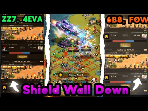 🔥 Zz7, 4EVA Vs FOW, 6B8 🔥 Shield Wall Down ⭐ Big Base Attacks ::: Last Shelter Survival #24EGaming