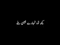 Kuch Toh Tumhare Jaise Mile Tum Nhi Mile Black Screen Status Urdu