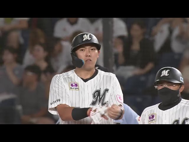 【4回裏】すぐさま反撃!! マリーンズ・安田尚憲 自身約2週間ぶりの打点は同点の一打!! 2023年8月30日 千葉ロッテマリーンズ 対 北海道日本ハムファイターズ