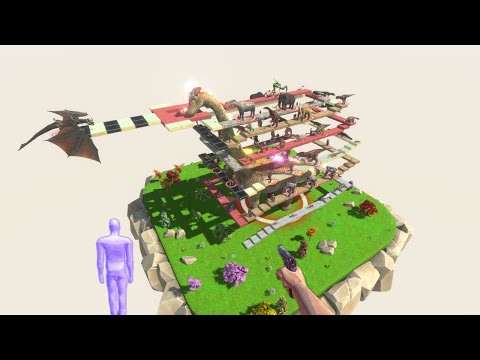 FPS AVATAR vs BRACHIOSAURUS DEADLY TRAP - 2 - Animal Revolt Battle Simulator