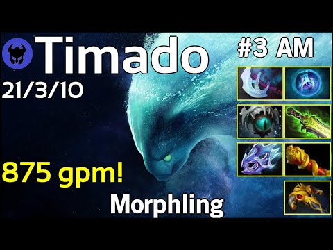 875 gpm! Timado [EGO] plays Morphling!!! Dota 2 7.22