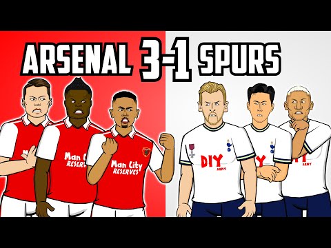 🔴Arsenal vs Spurs: The Cartoon!🔴 3-1 (Goals Highlights Partey Xhaka Jesus)