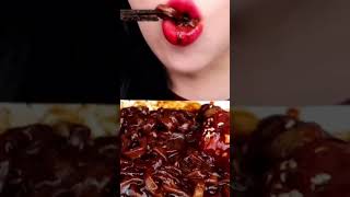 Download lagu Black bean noodles 🔥🤤| Jjajangmyeon MUKBANG 🥵👅💯| Cr: Hongyu ASMR mp3