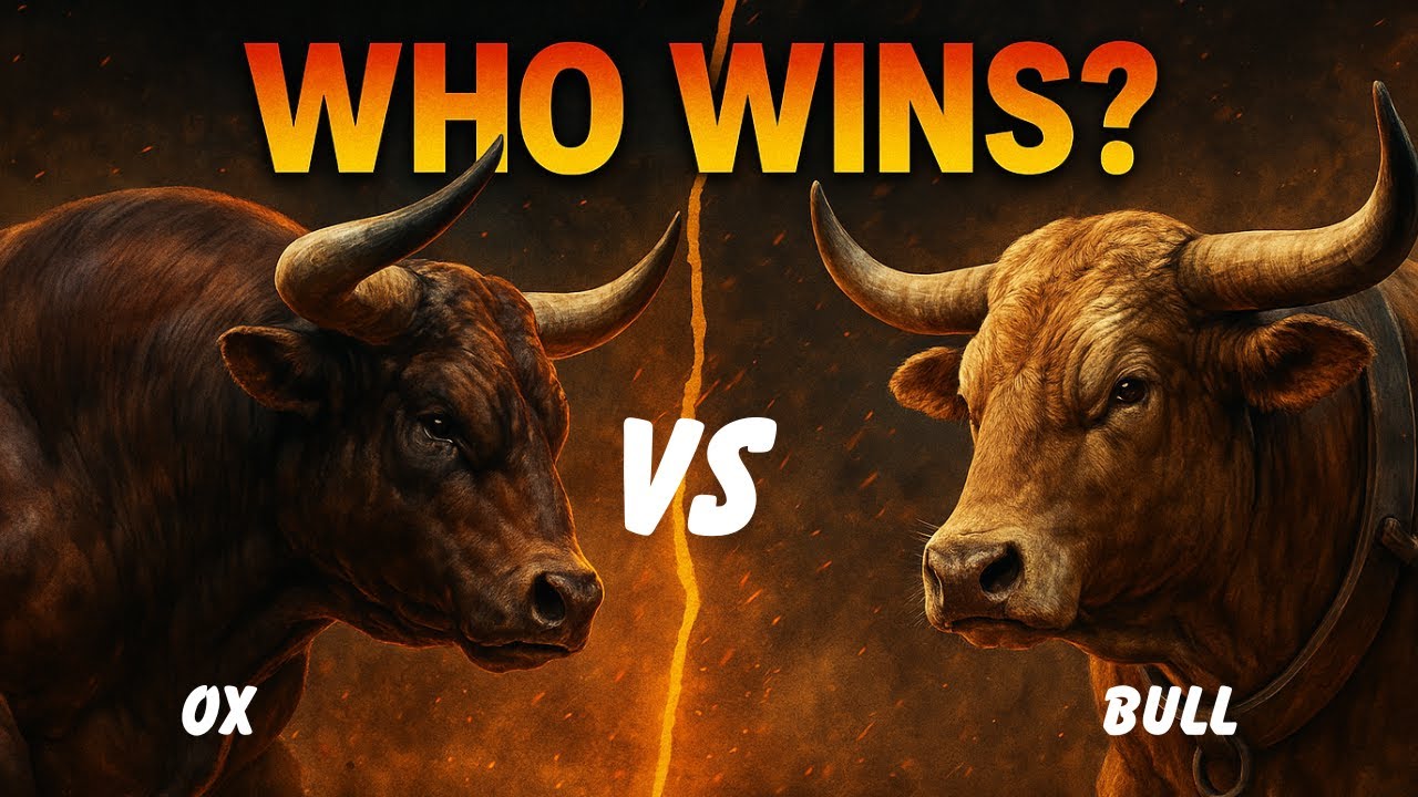 Ox vs Bull | Key Differences Explained | Strength, Size, Purpose & More!