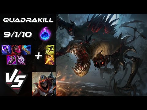 JUNGLE Fiddlesticks vs Zed [QUADRAKILL] - NA Grandmaster Patch 25.23