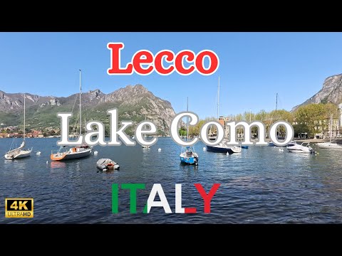 Walking in Lecco, Lake Como, Italy 🇮🇹 [4K UHD]
