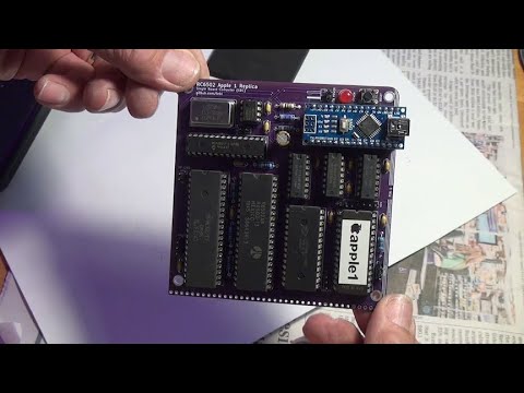 RC6502 Apple-1 Replica Build with PIA Communicator Arduino Sketch