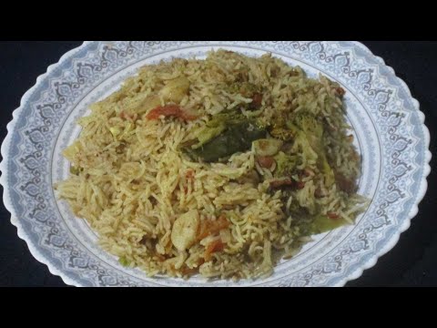 Mustard Broccoli Potato Rice/Dinner Recipes/Potato Recipe/Broccoli Recipe/Yellow Rice Recipes 954