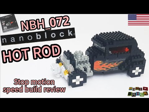 nanoblock NBH_072 | HOT ROD 🇺🇸 | Stop motion speed build review