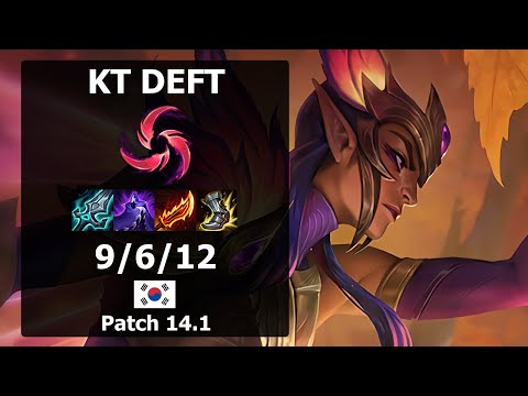 KT Deft Kalista ADC vs Xayah| Patch 14.1 KR Challenger