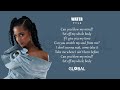 Tyla Water Lyrics