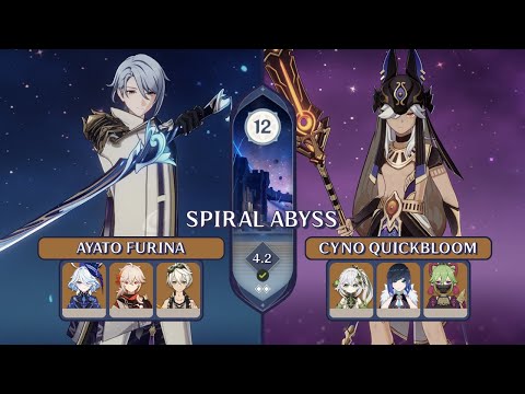 C0 AYATO FURINA & C0 CYNO QUICKBLOOM (SPIRAL ABYSS 4.2) Genshin Impact