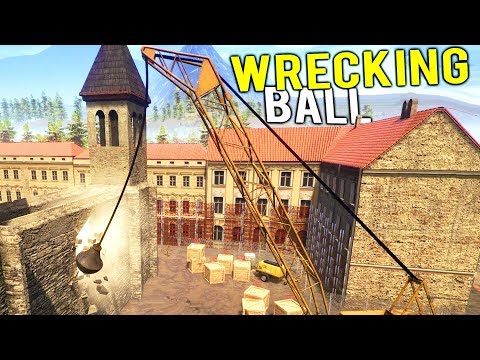 USING A GIANT WRECKING BALL TO DESTROY AN ENTIRE BUILDING! - Demolish and Build 2018