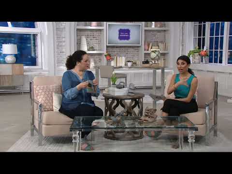 Earth Leather Lace-up Peep-Toe Wedge Sandals - Daffodil on QVC