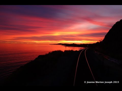 "Last Train Home" But its playing on a sunset train ride