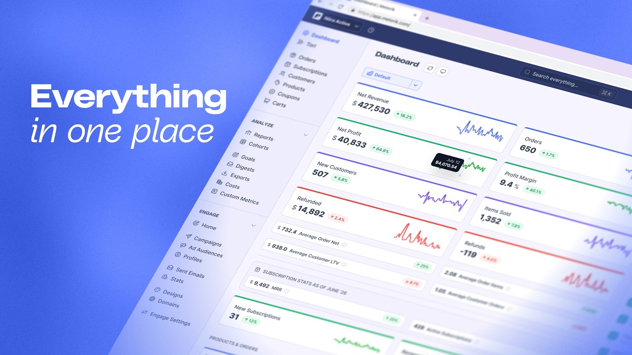 Metorik: Analytics & Reports Demo