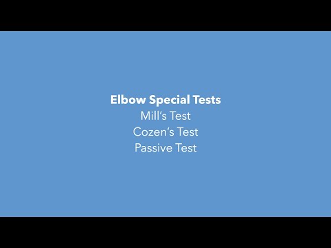 Sports Massage Level 4 Elbow Special Tests v1.0