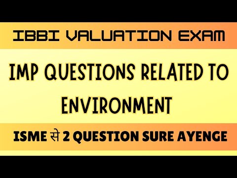 IBBI VALUATION EXAM ENVIRONMENT STUDY MCQ
