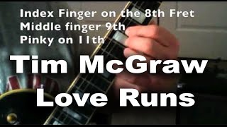 How to Play Love Runs - Tim McGraw Guitar - Chords - Rhythm