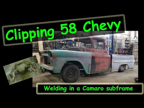 1958 Chevy pickup Camaro clip install