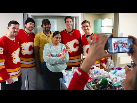 Flames Help Deliver Smiles To Sick Kids At Peter Lougheed Hospital