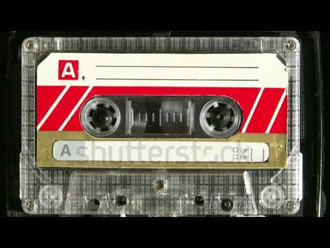 stock footage audio cassette playing