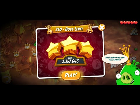 Angry Birds 2 | Level 210 | Boss Level | Hitting Fun | Angry Bird 2 Show Down