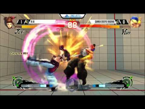 EVO2015 ~ aiai (Juri) vs Qanba Douyu Xiaohai (Evil Ryu/Yun)