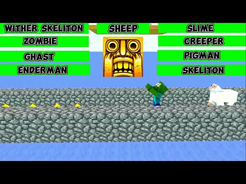 Monster School-Temple Run With Heartbars