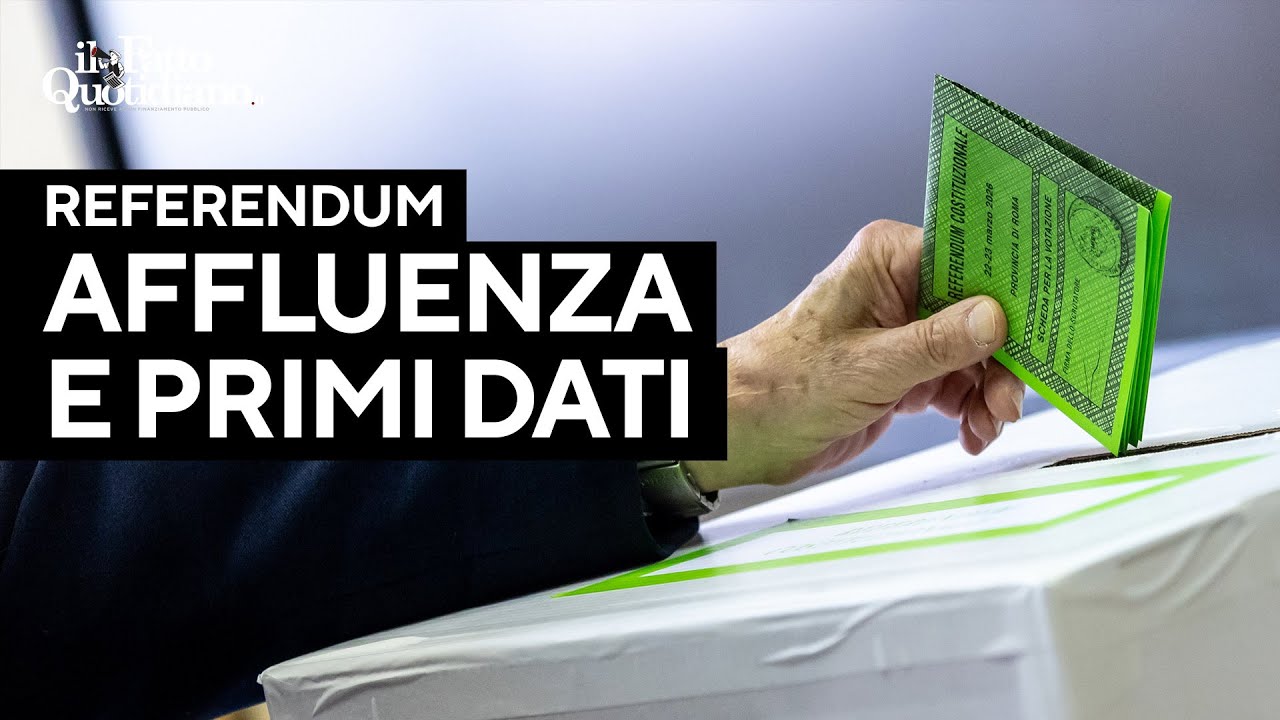 Affluenza e primi dati: lo spoglio del referendum in diretta