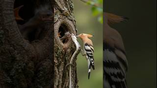 Mother Hoopoe Bird Attack on Big Snake and Saved of Baby Hoopoe life in Nest #newshort #wildlife