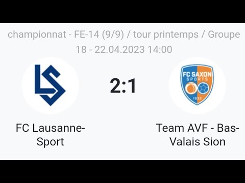 FC Lausanne Sport vs Team Bas Valais Sion Match de championnat Suisse catégorie Fe14