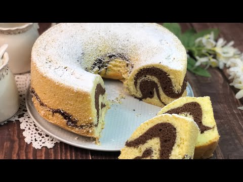 SI SCIOGLIE IN BOCCA! CIAMBELLA MARMORIZZATA BIGUSTO  Altissima e Sofficissima! FACILE e VELOCE