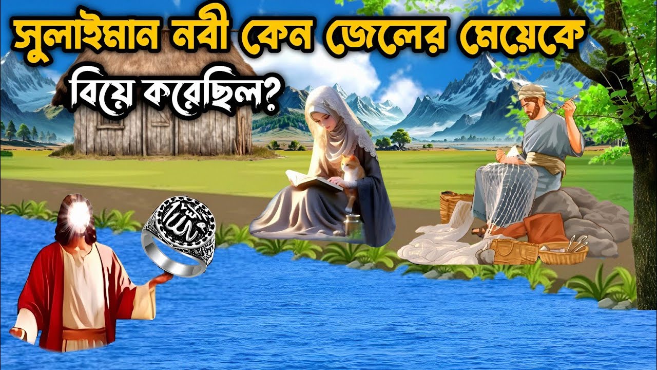 নবী সুলাইমান আঃ এর আংটি ও জেলের মেয়েকে বিয়ে করার ঘটনা | ইসলামিক কাহিনী | Islamic Story | মানব জীবন