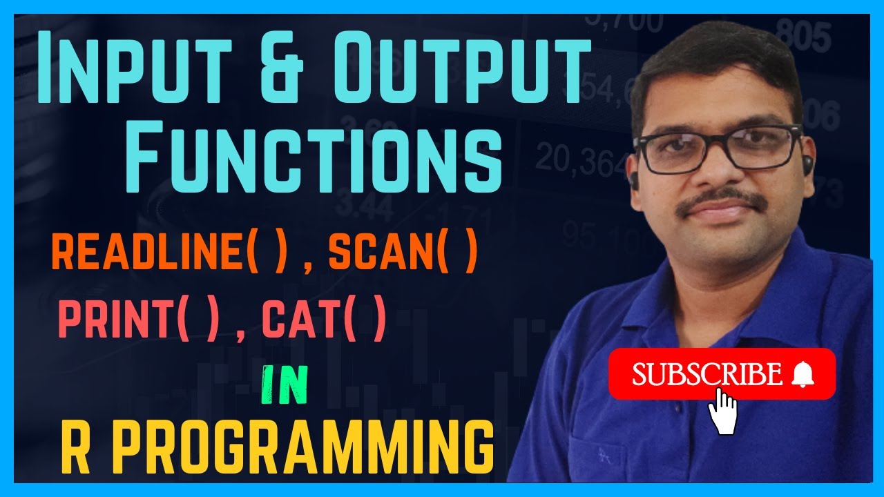 INPUT & OUTPUT FUNCTIONS IN R PROGRAMMING || readline( ), scan( ), print( ) & cat( )